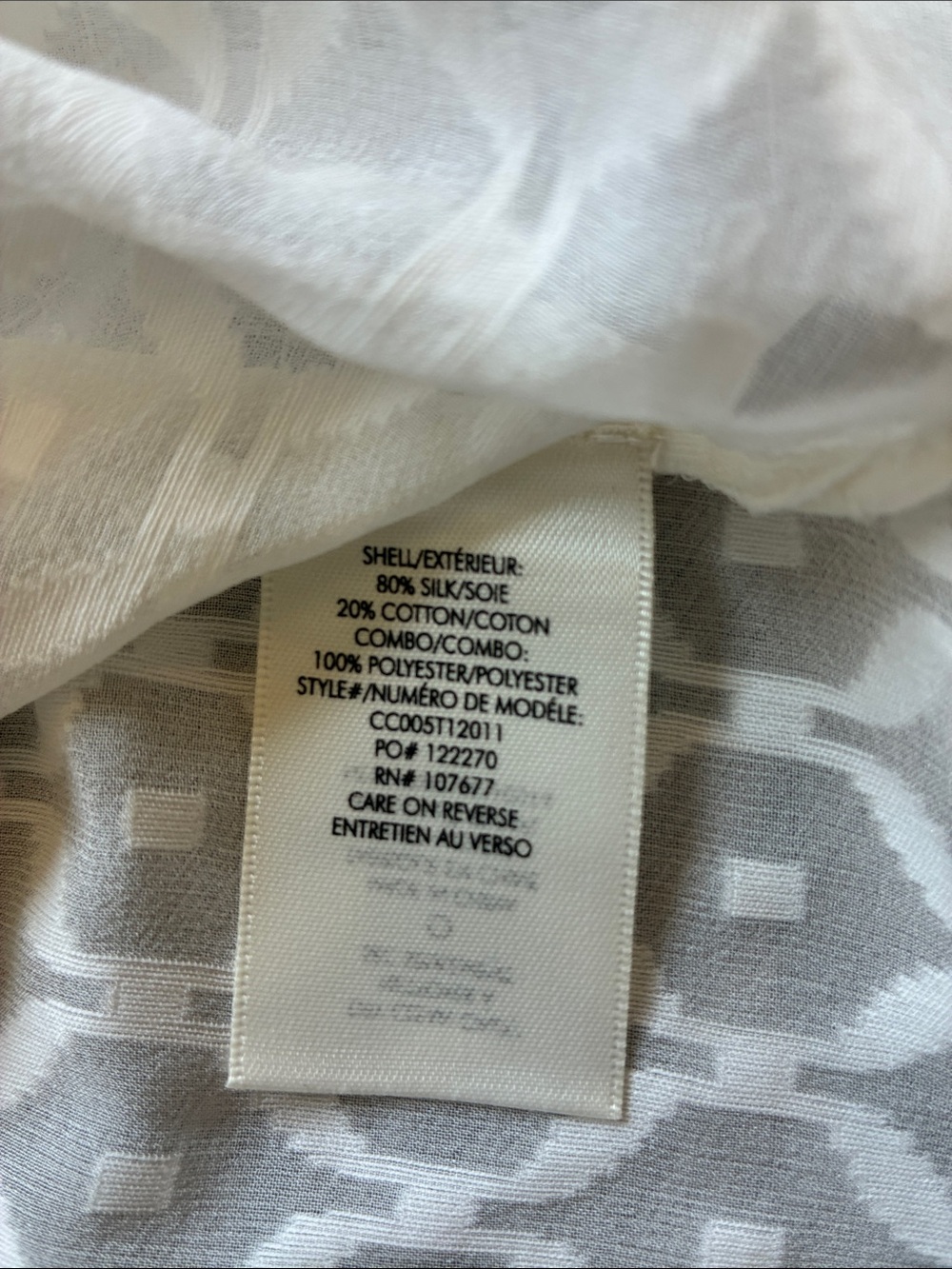 Alice + Olivia Ivory Sheer Blouse size M - Picture 6 of 7